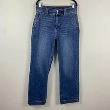 Judy Blue High Waist Double Button Wide Leg Denim Jeans 13/31 JB82558MD