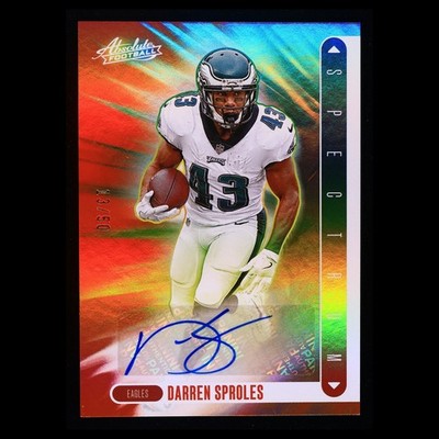 2024 Absolute #SS-DSS Darren Sproles Spectrum Signatures Orange Auto /50 Eagles