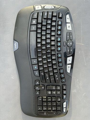 Logitech K350 Wireless Keyboard Comfort Wave Ergonomic With Unifying Receiver - Picture 1 of 7