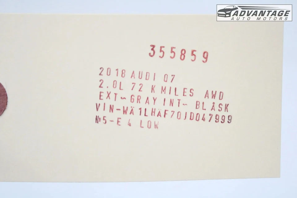 2017-2025 AUDI Q7 4M 2.0L ENGINE MOTOR INTERCOOLER LEFT SIDE HOSE TUBE PIPE OEM - Image 4 of 4