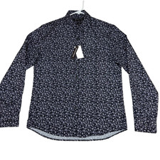 Michael Kors Men's Slim Fit Long Sleeve Sz Med Shirt Floral Button Down NWT 128