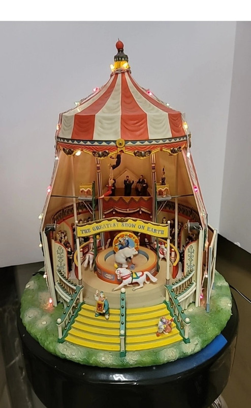 Lighted Multicolor Carnival Circus Ferris Wheel Scene Collectible Decor