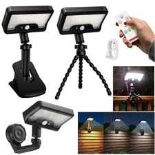 3 Farben LED Solarleuchte Solarlampe Au�en Sensor Fluter Strahler +Fernbedienung