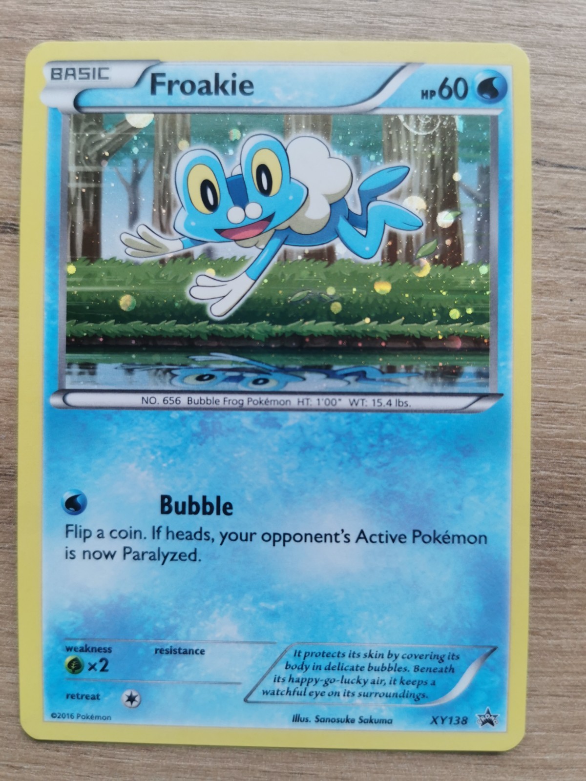 Pokemon Froakie XY138 Black Star Promo Holo NM Condition with Swirl