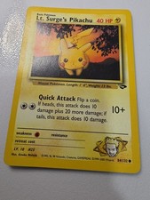 Lt. Surge's Pikachu 84/132 Common Gym Challenge Pokemon Unlimited MP on eBay