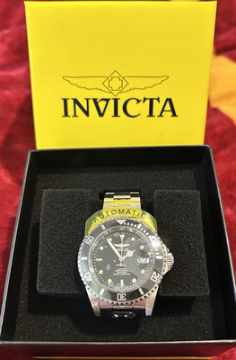 Invicta Pro Diver Men's Watch - Automatic 40mm, Black Dial, Steel, 200m