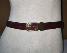 Gucci Genuine Vintage Reversible 1970s Leather Belt 85 cm Length