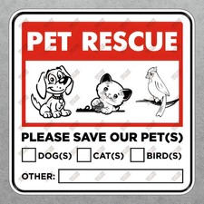 Essential Pet Rescue Safety Sign Protect Your Beloved Pets Great for 104002
