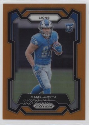 2023 Panini Prizm Rookies Orange Prizm 23/249 Sam LaPorta #332 Rookie RC 14cm