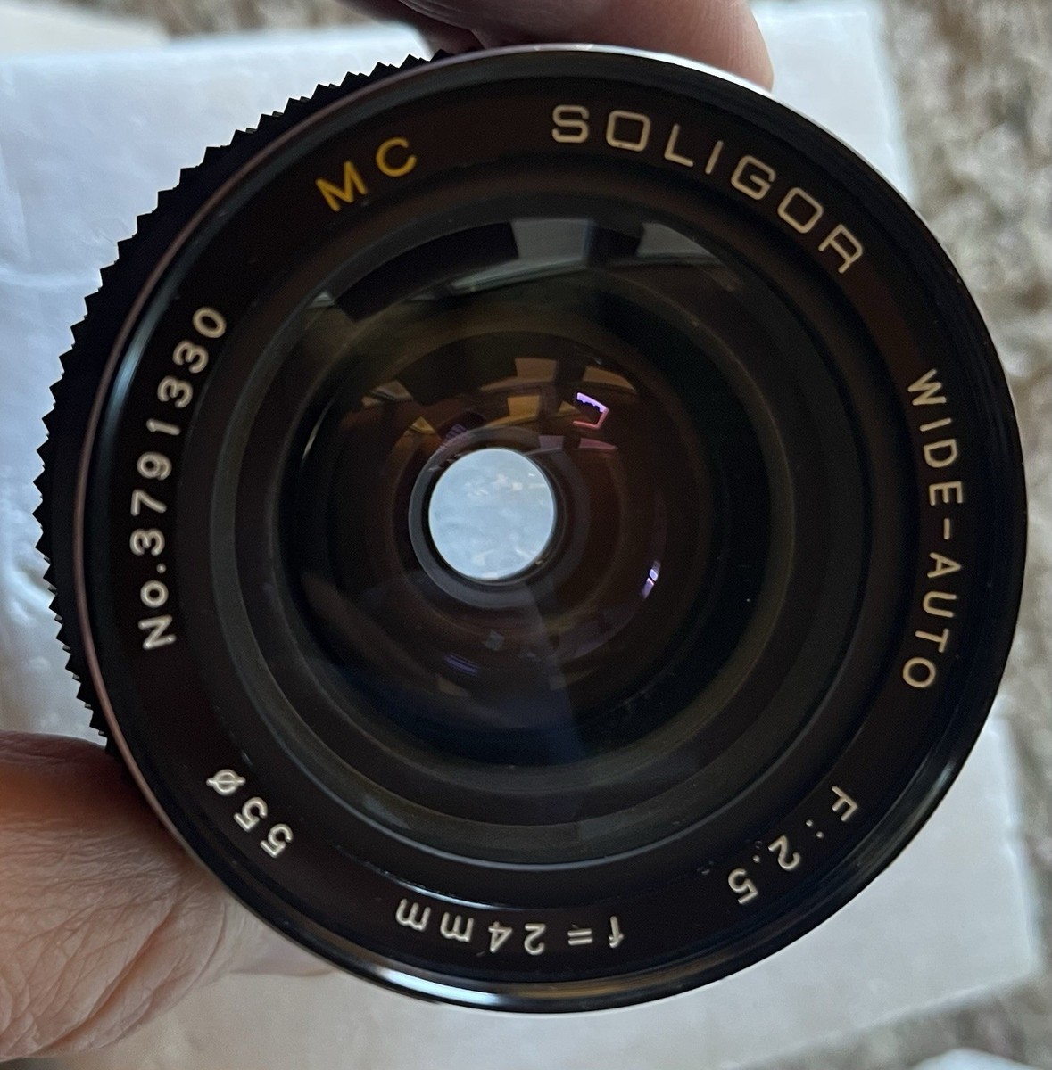 New SOLIGOR 24mm f:2.5 Wide Angle G/S Automatic Lens for Konica EE