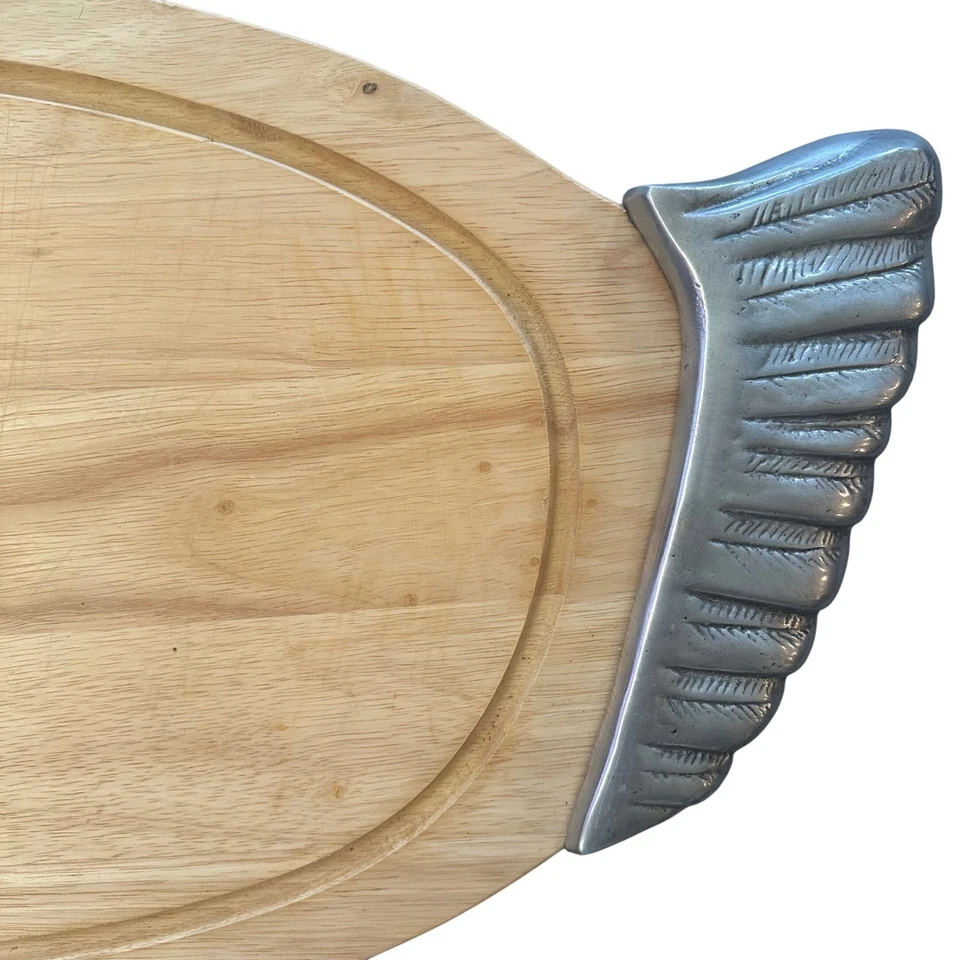 Tábua de corte de madeira Winsome peru ação de graças outono grande porção de charcutaria - Imagem 3 de 4