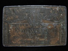 OA09104 VINTAGE 1970s  GENUINE BUDWEISER LAGER BEER  ANHEUSER-BUSCH BUCKLE