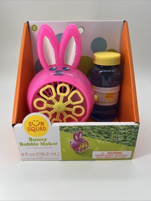 Bubble Maker - Sun Squad  Pink Bunny Rabbit - Battery Bubble Blower - New in Box