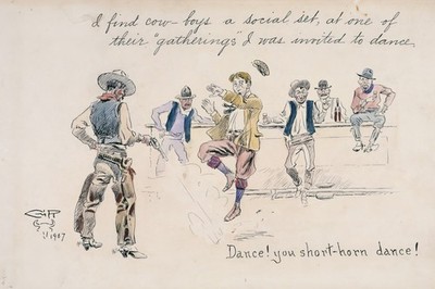Charles Marion Russell - Dance, You Short-Horn Dance - Paper or Canvas
