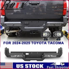 For 2024 2025 Toyota Tacoma Modular Rear Bumper w/A Set Of 4" Square Pod Lights