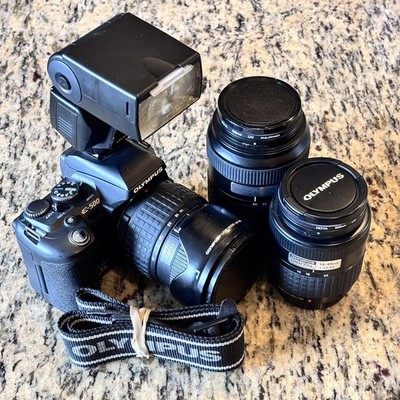 Olympus EVOLT E-500 8.0MP DSLR Camera Kit (14-45mm, 40-150mm, 14-54mm lens)