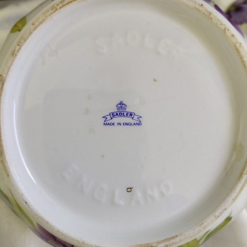 Vintage Sadler Windsor England Porcelain Purple Pansy Teapot - Picture 8 of 8