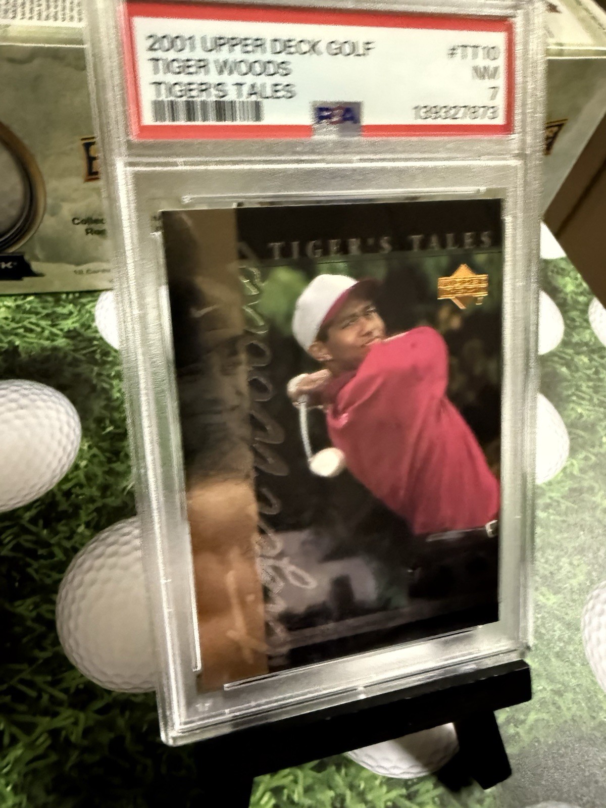 👀❗️2001 Upper Deck - Tiger's Tales Tiger Woods #TT10 (RC) PGA PSA7 Nice Card ⛳️ view 5