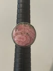 Vintage starling silver pink Rhodonite Ring 6.5
