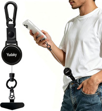 Anti-Theft Phone Strap, Retractable Steel Line Phone Lanyard with Tether Tab for