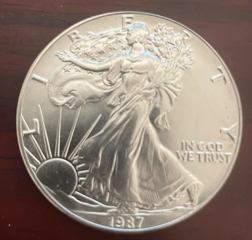 1987 American Silver Eagle Coin BU 1 Oz US $1 Dollar Uncirculated Brilliant