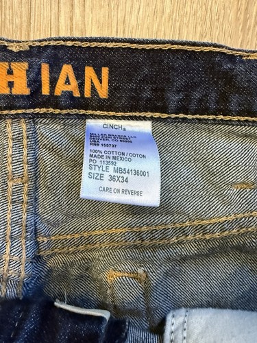 Jeans ajustados para hombre 36x34 tiro medio Ian lavado oscuro vaquero - Imagen 5 de 9