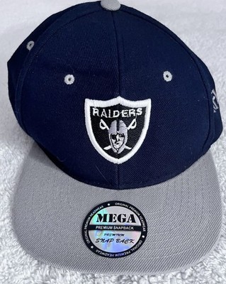 Vintage 80 s MEGA Premium SnapBack Hat - LOS ANGELES RAIDERS NFL Shield Logo NEW