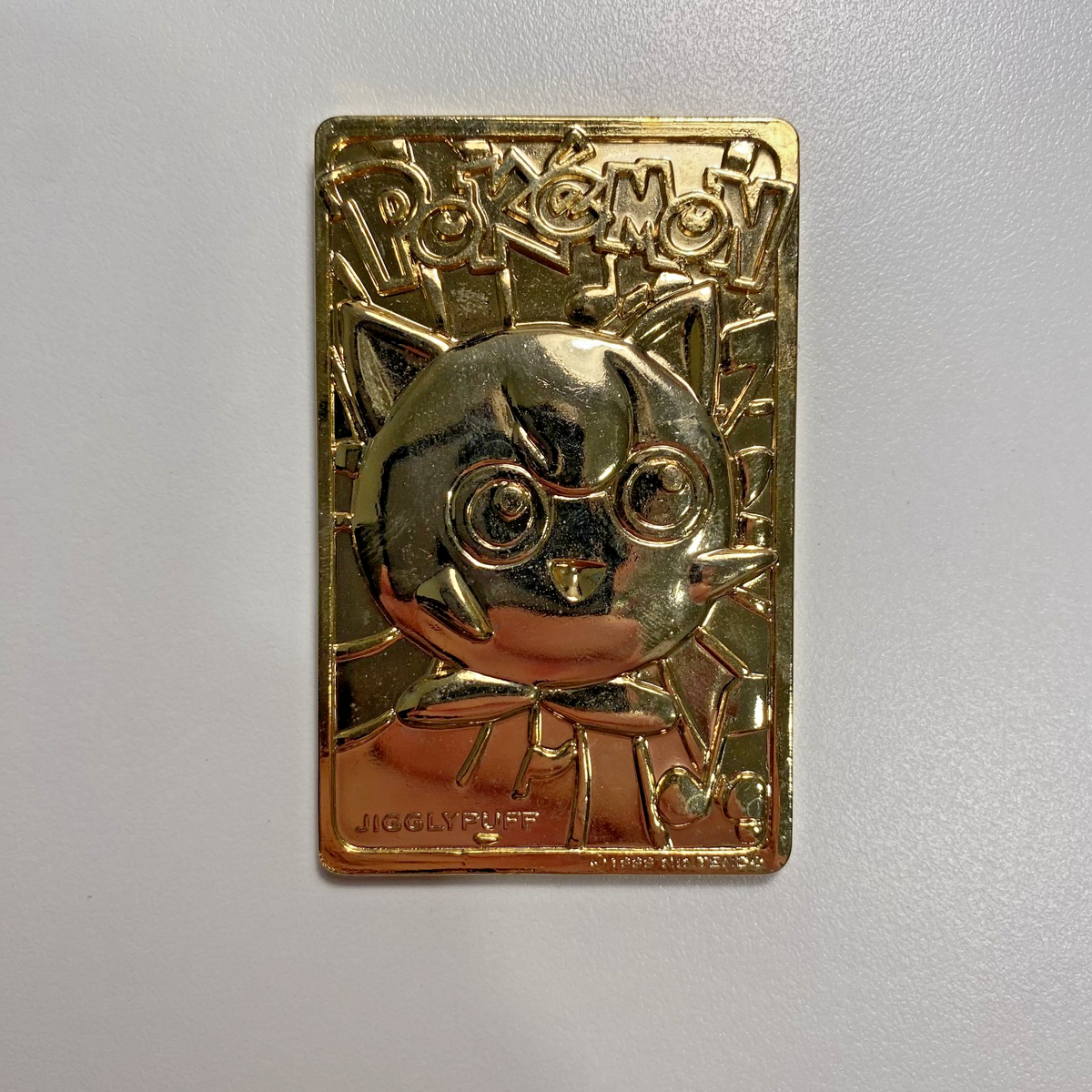 pokemon special edition 23 karat gold plated trading card jigglypuff VINTAGE 1999 Burger King/Nintendo Pokemon 23K Gold Plated Trading Card –  Mrs. Busy Bee Forgotten Treasures main image 0