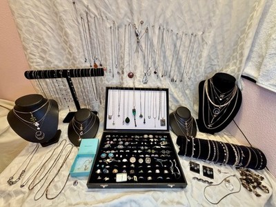 Sterling Silver 925 Jewelry Lot Wearable Gemstones, Tiffany, Taxco, Not Scrap