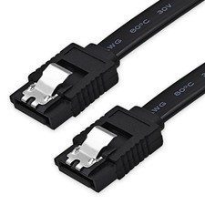 18 Inch SATA Cable III 6Gbps Straight 180180 Degree Connector Cord Black