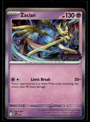 2025 Mega Evolution Series - Mega Evolution Black Star Promos. Zacian Common #15