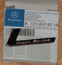 Mercedes-Benz OEM Original BLACK SERIES Emblem F&uuml;r R230 SL & R171 SLK, Schwarz