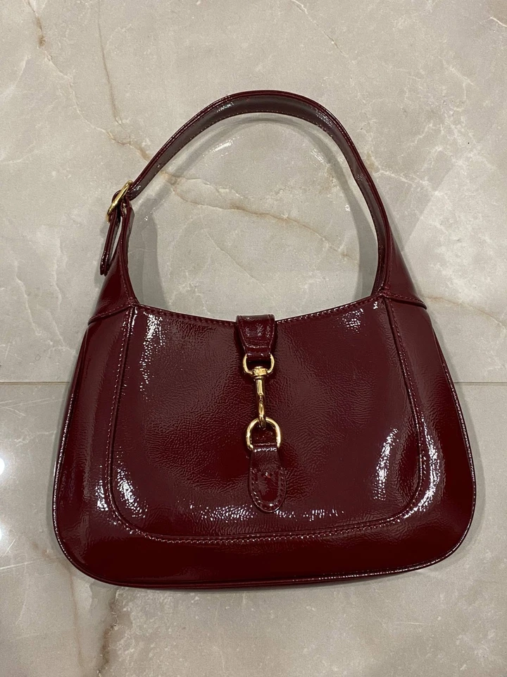 Gucci Jackie 1961 Mini Hobo Red Leather Cross Body Bag - Image 2 of 4