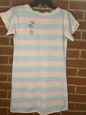 Vintage Dreamwear Lingerie Nightgown Pastel Hearts USA Small