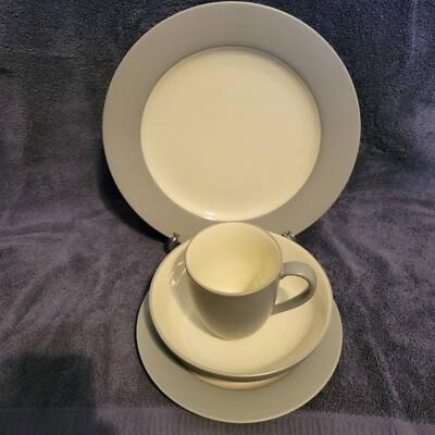 Noritake Colorwave Slate Gray Stoneware Coupe (Single) 4 Piece Place ...