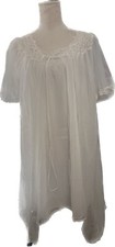Vintage Nightgown lace white Kayser size Small S 2 peice set Robe And Gown