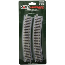 Kato #2-210 HO Scale R550mm (R21 5/8") Radius 22.5° Curve UniTrack - C83 - 4 pcs