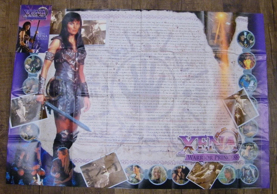 Póster de pared grande 39 x 27 The Xena Warrior Princess - The Xena Scrolls **LEER** Foto 3 de 4