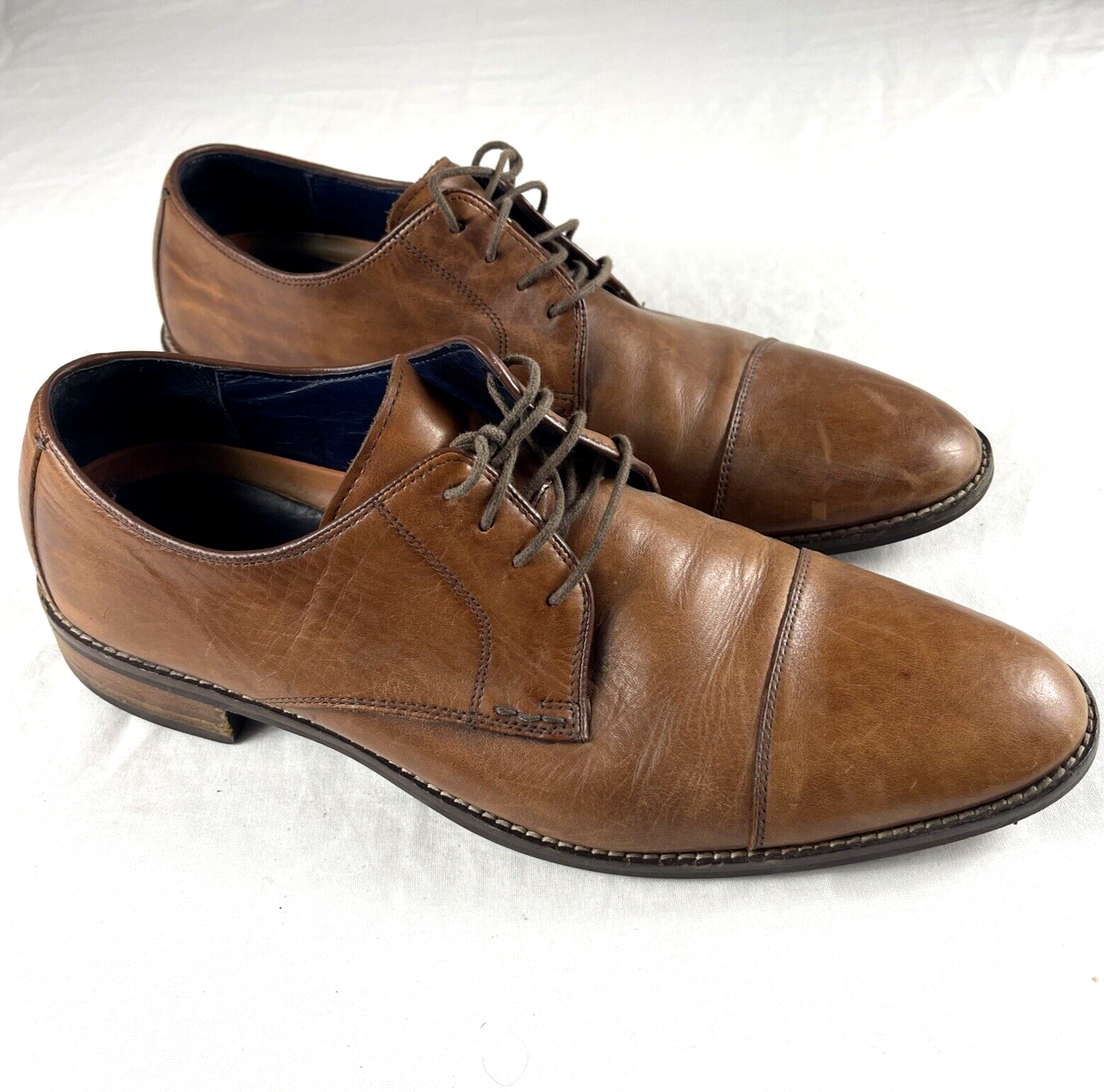 SAOLA Oxford Cole Haan Grand.OS Lenox Hill Cap Toe Uomo Taglia 11.5 C11632 Marrone Tan