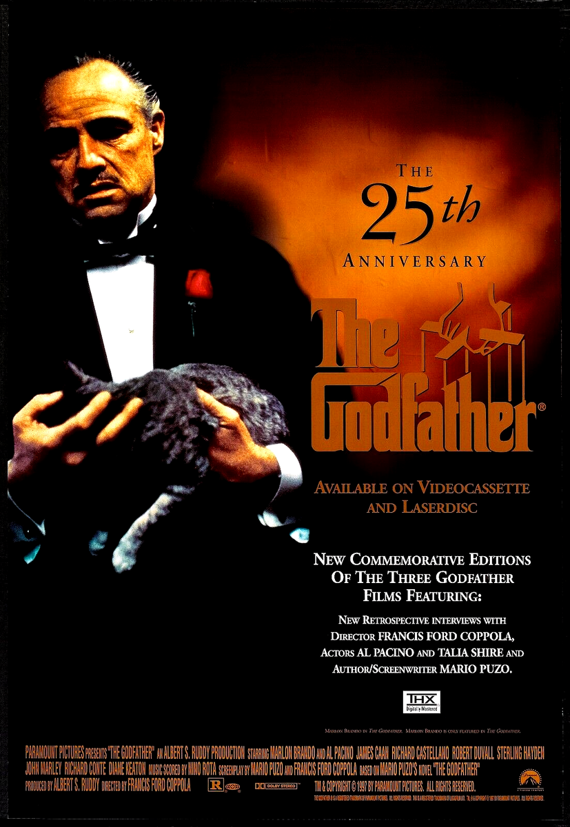 THE GODFATHER (1972) MOVIE POSTER - 25TH ANNIVERSARY | eBay