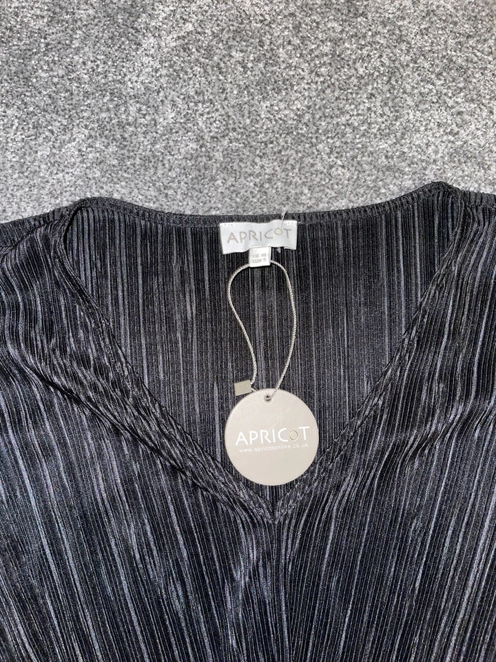 NWT Womens Apricot Blouse, Size 10, Black, Twist Knot, Lightweight, (13) - Image 3 of 4