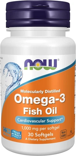 NOW Foods Omega-3 Fish OIl, 1000 mg, Softgels