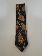 VINTAGE LANDS END 100% Silk Fly Fishing Tie Made In The USA