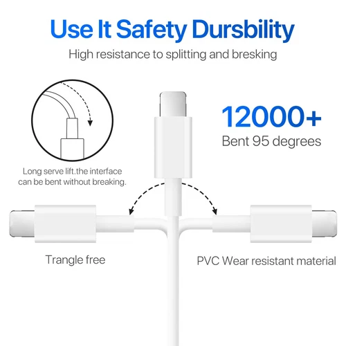 For Apple iPhone 6 7 8 X XR 11 12 13 14 Pro Max USB Charger Cable Data Cord Lot - Picture 4 of 7