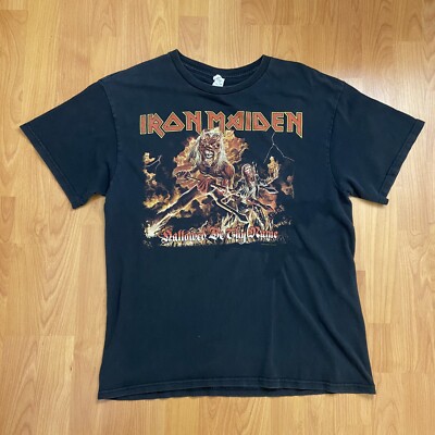 Iron Maiden Men's Hallowed Be Thy Name Logo Band T-Shirt Size
