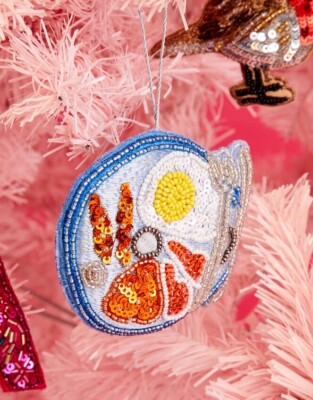 Accessoire Christbaumschmuck komplett englisches Frühstück Hängedeko