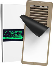 Magnetic Vent Covers 5.5'' X 12'', Set of 4 Air Vent Covers for Floor Flexible