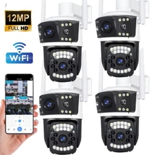 3 Lens 12MP Security Camera Wireless 360 HD WiFi IP PTZ Home Outdoor CCTV