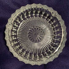 Vtg Diamond Cut Glass Ashtray Cendrier Made in Italy European Collection NIB