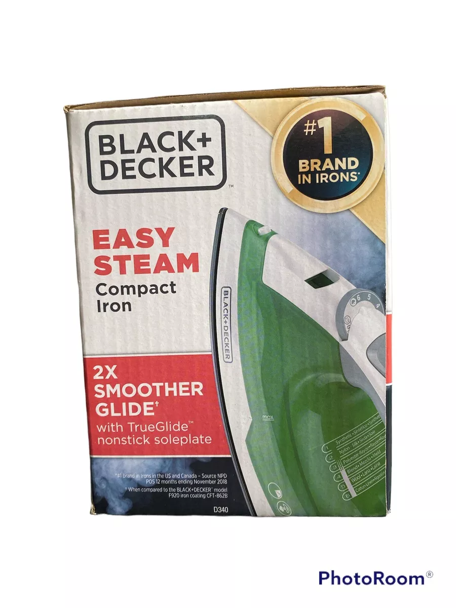  Black & Decker LIME GREEN Easy Steam Iron Compact - Model D340:  Home & Kitchen